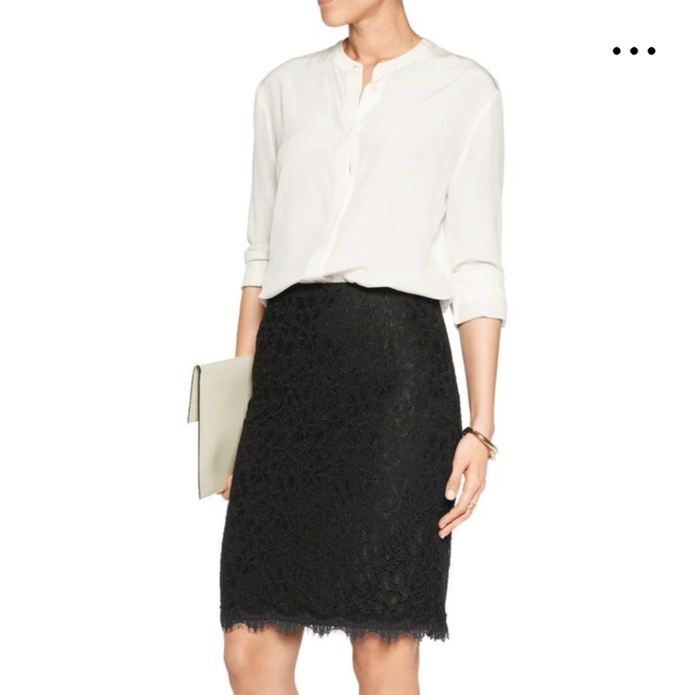 DIANE von FURSTENBERG Black Lace Skirt